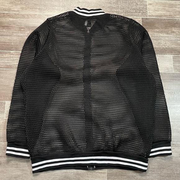 Original Deluxe Netted Zip Up Jacket Black - Picture 2 of 5